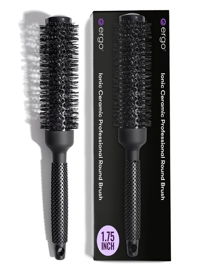 ERGO Ceramic Ionic Round Brush for Blow Out - Salon Quality Hair Brushes for Women - Roller Brush for Blow Drying, Wet and Dry Hair Styling, Volumizing Hair Care - ER43: 1.75" - Image 1